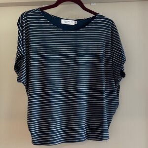Fighting Eel Navy and White Striped Short Sleeve Tee